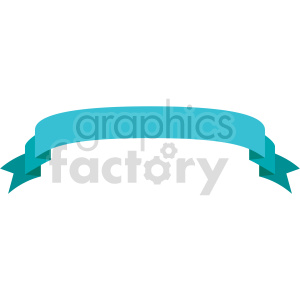 blue curved down ribbon design vector clipart