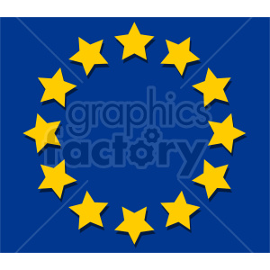 Flag of Europe vector clipart 01