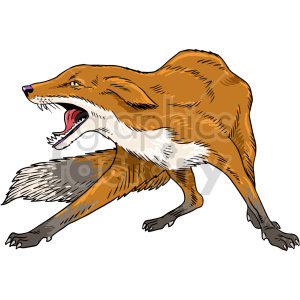 fox vector graphic illustration