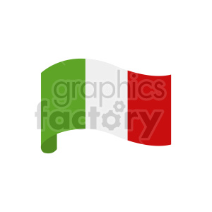 The clipart image shows the flag of Italy, which features three equal vertical bands of green, white, and red from left to right.