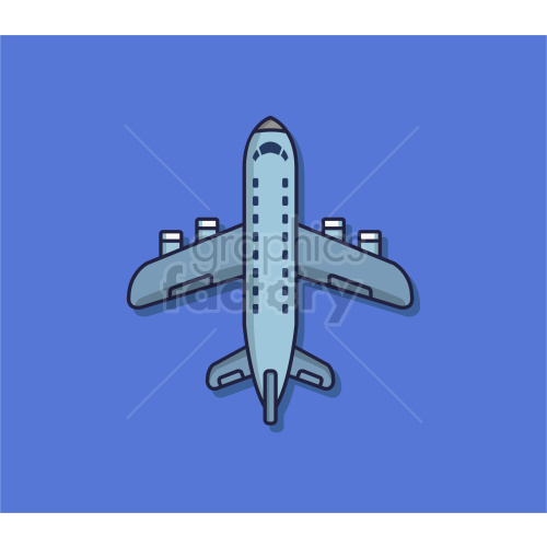   airplane vector graphic on blue background 