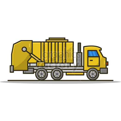 Yellow Garbage Truck