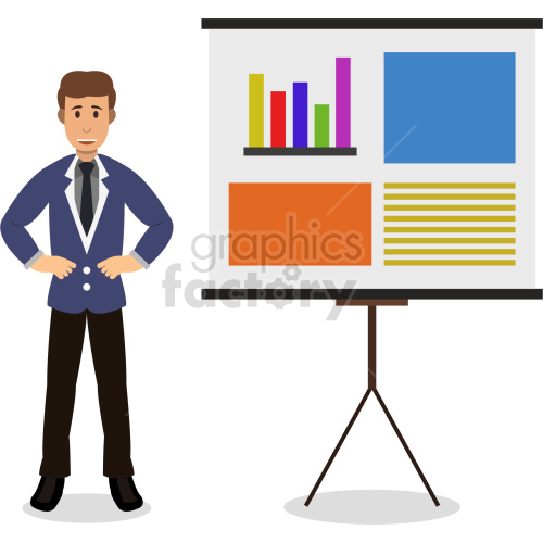 Businessman Presenting Data on a Chart