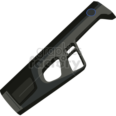 A clipart image of a black and gray Virtual Reality shotgun, which would be used inside games to give an immersive sense of firing a shotgun