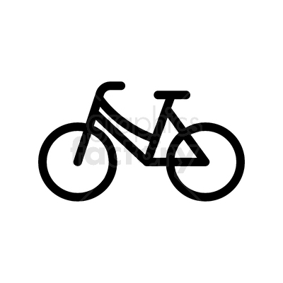 vector graphic of female bicycle icon