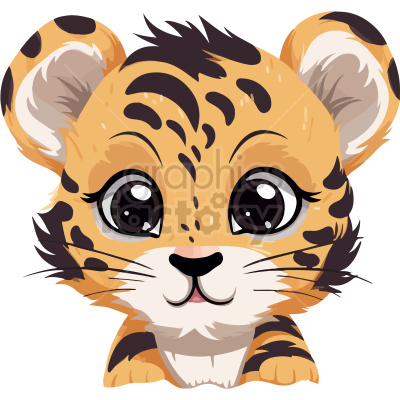 baby cartoon tiger head clip art