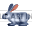 Small animated bunny with wiggly ears