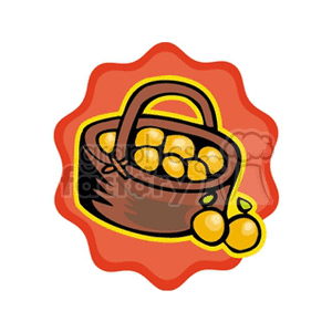 Fruit basket filled with oranges