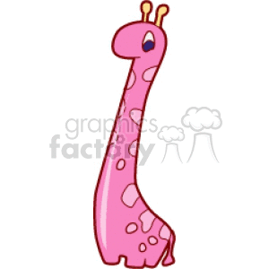 Cartoon Pink Giraffe