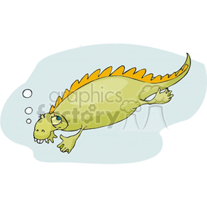 Cartoon water dragon