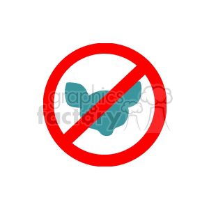 The clipart image displays a No Cats Allowed sign. It features a simplified silhouette of a cat within a red prohibition circle, indicating that cats are not permitted in the area.