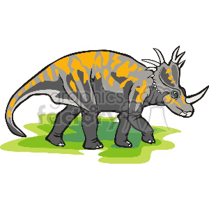 Cartoon Triceratops - Cute Dinosaur