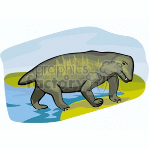 Dinosaur by the Water - Prehistoric Animal