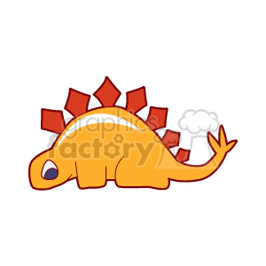 Cute Cartoon Stegosaurus - Funny Dinosaur
