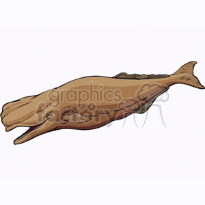 The clipart image depicts a stylized illustration of a whale.