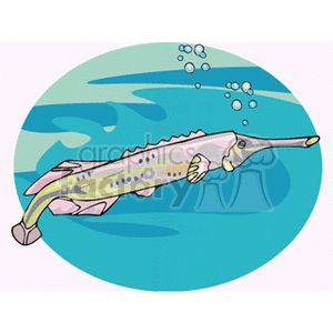 Cartoon Swordfish Underwater - Image of Marine Life