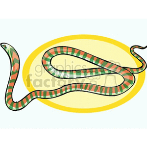 Cartoon Cobra - Colorful Striped Snake