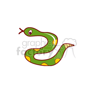 cartoon green snake