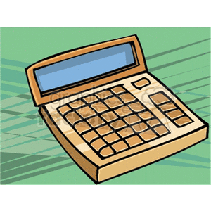 Image of a Calculator on Green Background