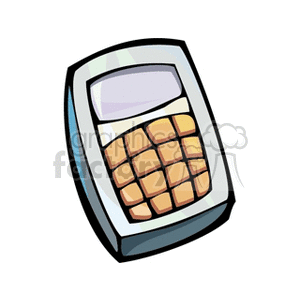 Clipart image of a calculator with a keypad and display screen.