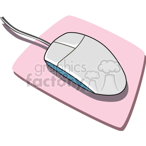 Computer Mouse on Pink Mouse Pad