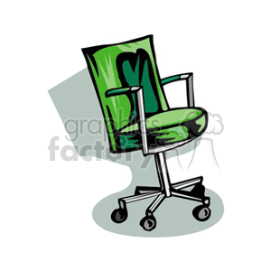 Green Office Swivel Chair