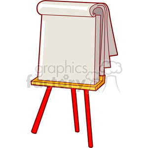 Blank Flipchart on Easel