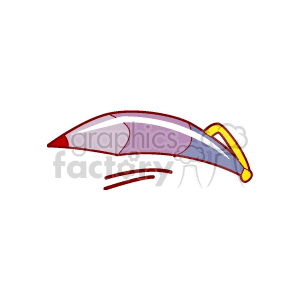 A colorful clipart image of a pen with a red tip, purple body, and yellow clip, shown in a creative, abstract style.