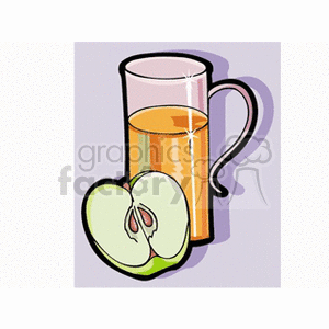 Apple Juice and Sliced Green Apple