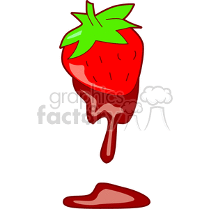 Strawberry Dripping with Chocolate