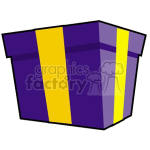 Purple and Yellow Christmas Gift Box