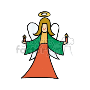 Christmas Angel with Candles