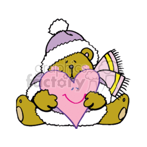 Christmas Teddy Bear with Heart