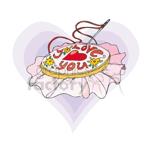 Heart Embroidery Art for Valentine's Day