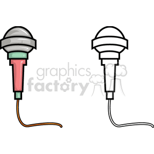 Microphone - Colored and Outline