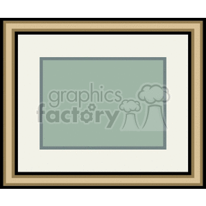 Clipart image of a rectangular frame with beige, black, and green accents, commonly used for household decor.