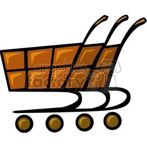 Stylized Brown Shopping Carts