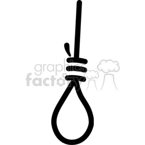 Clipart image of a simple noose with a coiled knot.