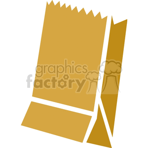 An illustration of a brown paper lunch bag with jagged edges at the top.