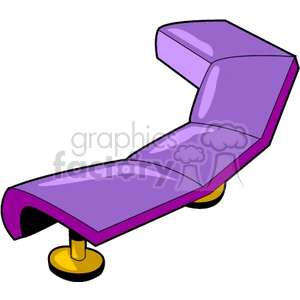 Modern Purple Curved Bench Seat