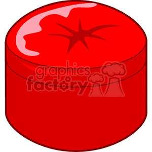 Red Round Footstool