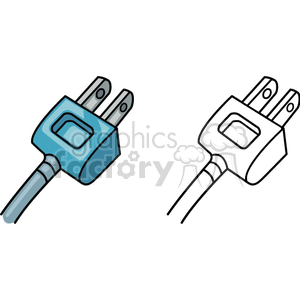 Colorful and Outline Electrical Plug