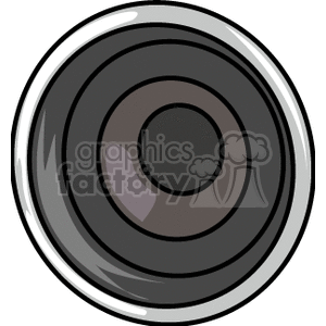 Clipart image of a subwoofer speaker with the rings that project the sound 