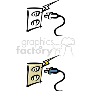 Electrical Outlet and Plug with Energy Symbol