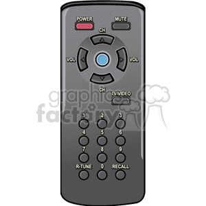 Black TV Remote Control