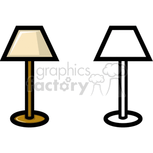 Table Lamp - Colored and Outline