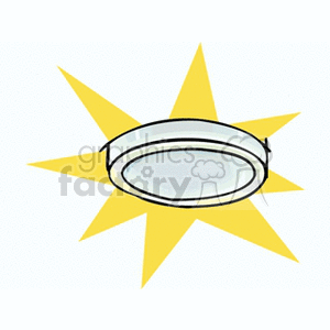 Ceiling Light with Starburst Design