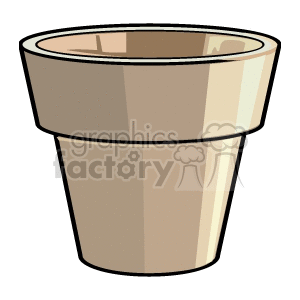 Empty Beige Plant Pot