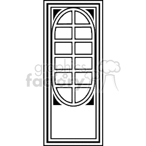 Elegant Tall Door with Divided Window for Interior Design