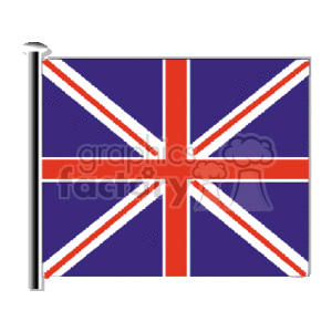 The image shows a UK flag, also known as the Union Jack, which represents the United Kingdom of Great Britain and Northern Ireland.